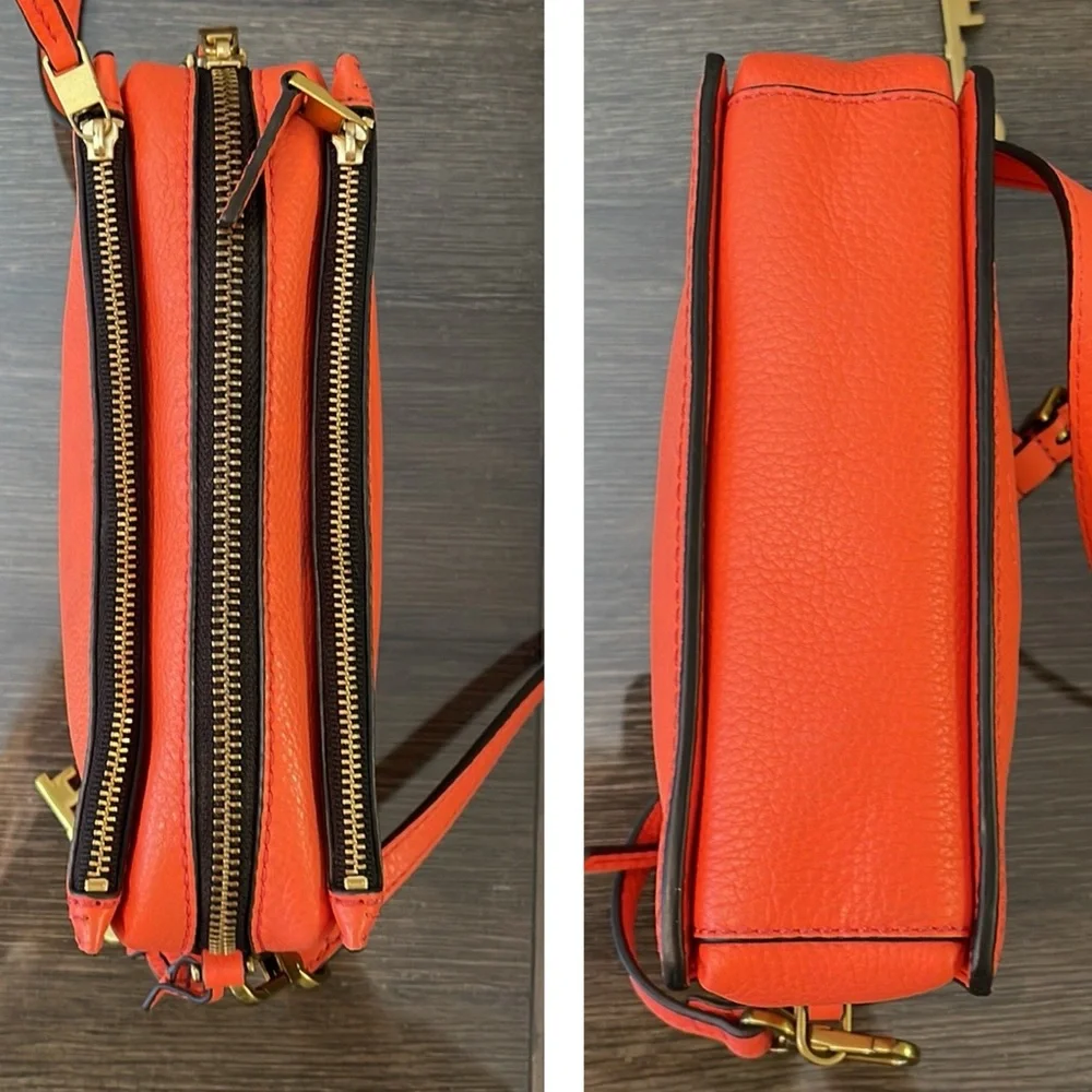 Fossil Women's Campbell Crossbody Bag Lava - Coral - Picture 6 of 17